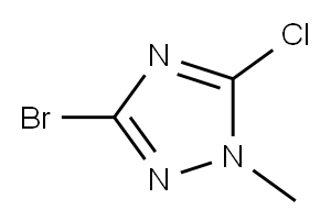 3-bromo-5-chloro-1-methyl-1H-1,2,4-triazole Structure