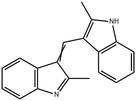 1H-Indole, 2-methyl-3-[(2-methyl-3H-indol-3-ylidene)methyl]- Structure