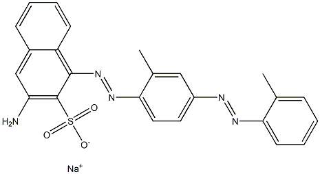 2-Naphthalenesulfonic acid, amino[[2-methyl-4-[(2-methylphenyl)azo]phenyl]azo]-, monosodium salt Structure