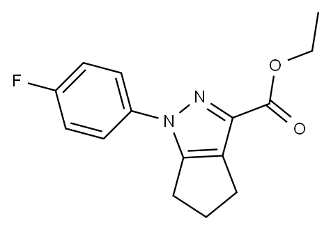 ETHYL 1-(4-FLUOROPHENYL)-1,4,5,6-TETRAHYDROCYCLOPENTA[C]PYRAZOLE-3-CARBOXYLATE Structure
