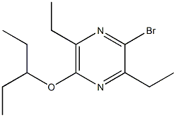 2-BROMO-3,6-DIETHYL-5-(1-ETHYLPROPOXY)PYRAZINE Structure