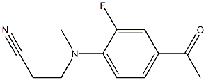 3-[(4-acetyl-2-fluorophenyl)(methyl)amino]propanenitrile Structure