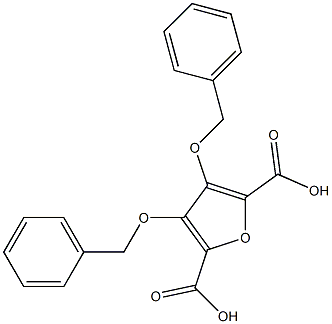 3,4-di(benzyloxy)furan-2,5-dicarboxylic acid Structure