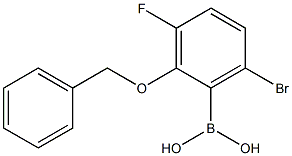 2-(Benzyloxy)-6-bromo-3-fluorophenylboronic acid Structure