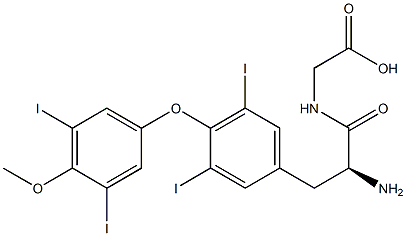 (S)-2-(2-Amino-3-(4-(3,5-diiodo-4-methoxyphenoxy)-3,5-diiodophenyl)propanamido)acetic Acid Structure