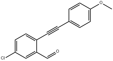 5-chloro-2-((4-methoxyphenyl)ethynyl)benzaldehyde Structure