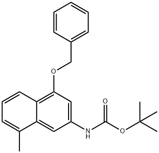 tert-butyl (4-(benzyloxy)-8-methylnaphthalen-2-yl)carbamate Structure