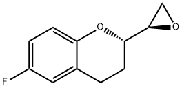 (+)-(S,R)-6-fluoro-3,4-dihydro-2-(2-oxiranyl)-2H-1-benzopyran Structure