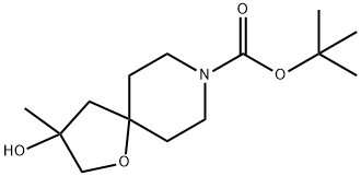tert-butyl 3-hydroxy-3-methyl-1-oxa-8-azaspiro[4.5]decane-8-carboxylate Structure