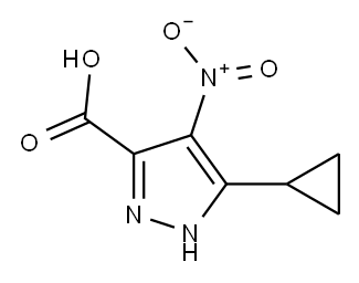 5-cyclopropyl-4-nitro-1H-pyrazole-3-carboxylic acid Structure