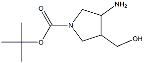 3-Amino-4-hydroxymethyl-pyrrolidine-1-carboxylic acid tert-butyl ester Structure