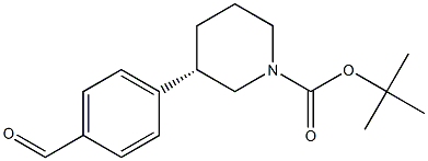 tert-butyl (S)-3-(4-formylphenyl)piperidine-1-carboxylate Structure