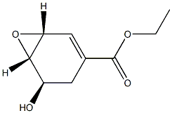 (1R,5R,6S)-5-Hydroxy-7-oxabicyclo[4.1.0]hept-2-ene-3-carboxylic Acid Ethyl Ester Structure