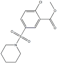 METHYL 2-CHLORO-5-(PIPERIDIN-1-YLSULFONYL)BENZOATE Structure