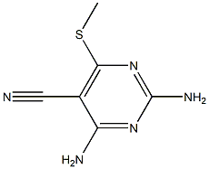 2,4-diamino-6-(methylthio)pyrimidine-5-carbonitrile Structure