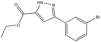 Ethyl 3-(3-bromophenyl)-1H-pyrazole-5-carboxylate ,97% Structure