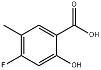 Benzoic acid, 4-fluoro-2-hydroxy-5-methyl- Structure