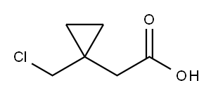 Cyclopropaneacetic acid, 1-(chloromethyl)- Structure