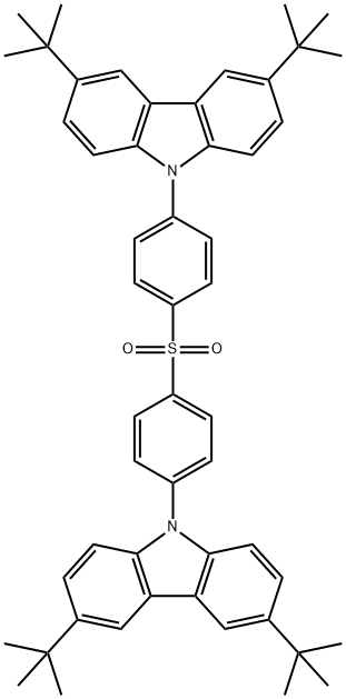 9,9'-(4,4'-sulfonylbis(4,1-phenylene))bis(3,6-di-tert -butyl-9H -carbazole) Structure