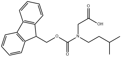 Glycine, N-[(9H-fluoren-9-ylmethoxy)carbonyl]-N-(3-methylbutyl)- Structure