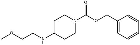 1-Piperidinecarboxylic acid, 4-[(2-methoxyethyl)amino]-, phenylmethyl ester Structure