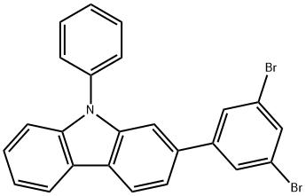 2-(3,5-Dibromobenzene)-N-Benzyl-9H-Carbazole Structure