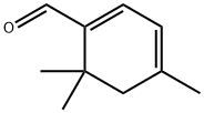 1,3-Cyclohexadiene-1-carboxaldehyde, 4,6,6-trimethyl- Structure