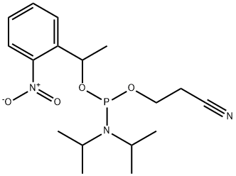 Phosphoramidous acid. N.N-bis(1-methylethyl)-. 2-cyanoethyl [1-(2-nitrophenyl)ethyl] ester) Structure