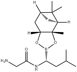 Acetamide, 2-amino-N-[(1R)-1-[(3aS,4S,6S,7aR)-hexahydro-3a,5,5-trimethyl-4,6-methano-1,3,2-benzodioxaborol-2-yl]-3-methylbutyl]- Structure