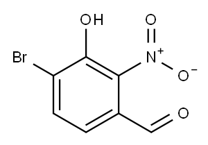 Benzaldehyde, 4-bromo-3-hydroxy-2-nitro- Structure