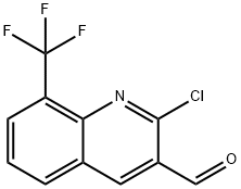 3-Quinolinecarboxaldehyde, 2-chloro-8-(trifluoromethyl)- Structure