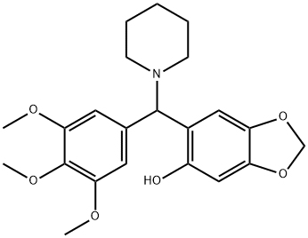 6-(Piperidin-1-yl(3,4,5-trimethoxyphenyl)methyl)benzo[d][1,3]dioxol-5-ol Structure