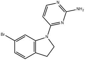 2-Pyrimidinamine, 4-(6-bromo-2,3-dihydro-1H-indol-1-yl)- Structure