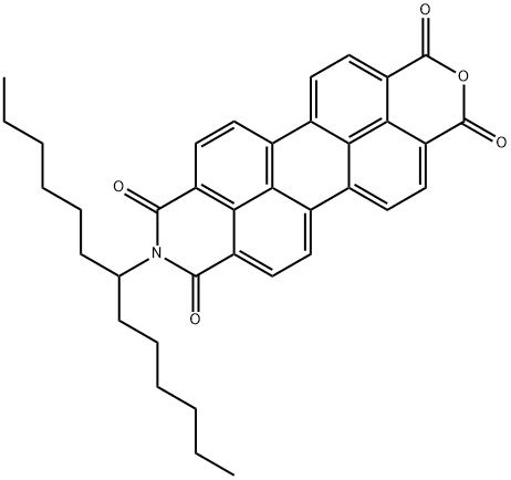 1H-2-Benzopyrano[6',5',4':10,5,6]anthra[2,1,9-def]isoquinoline-1,3,8,10(9H)-tetrone, 9-(1-hexylheptyl)- Structure