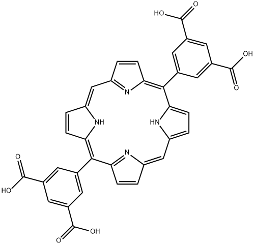 1,3-Benzenedicarboxylic acid, 5,5'-(21H,23H-porphine-5,15-diyl)bis- Structure