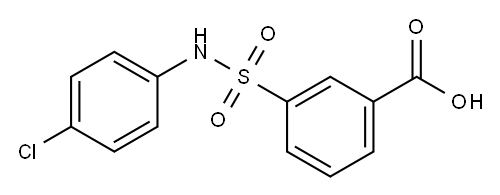 Benzoic acid, 3-[[(4-chlorophenyl)amino]sulfonyl]- Structure
