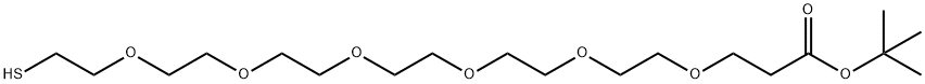 Thiol-PEG6-t-butyl ester Structure