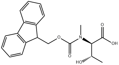 (9H-Fluoren-9-yl)MethOxy]Carbonyl N-Me-D-Thr-OH Structure