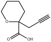 2H-Pyran-2-carboxylic acid, tetrahydro-2-(2-propyn-1-yl)- Structure