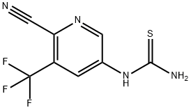 Thiourea, N-[6-cyano-5-(trifluoromethyl)-3-pyridinyl]- Structure