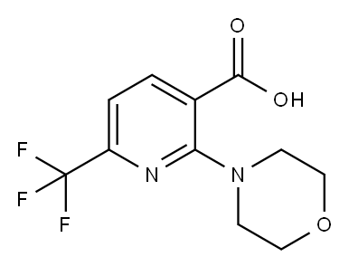 3-Pyridinecarboxylic acid, 2-(4-morpholinyl)-6-(trifluoromethyl)- Structure