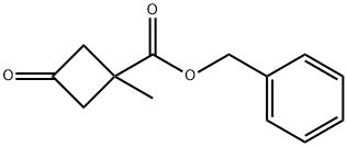 Cyclobutanecarboxylic acid, 1-methyl-3-oxo-, phenylmethyl ester Structure