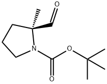 1-Pyrrolidinecarboxylic acid, 2-formyl-2-methyl-, 1,1-dimethylethyl ester, (2S)- Structure