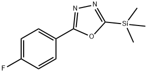 1,3,4-Oxadiazole, 2-(4-fluorophenyl)-5-(trimethylsilyl)- Structure