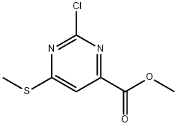 4-Pyrimidinecarboxylic acid, 2-chloro-6-(methylthio)-, methyl ester Structure