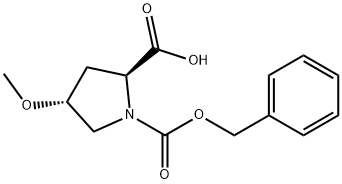 (2S,4R)-1-((benzyloxy)carbonyl)-4-methoxypyrrolidine-2-carboxylic acid Structure