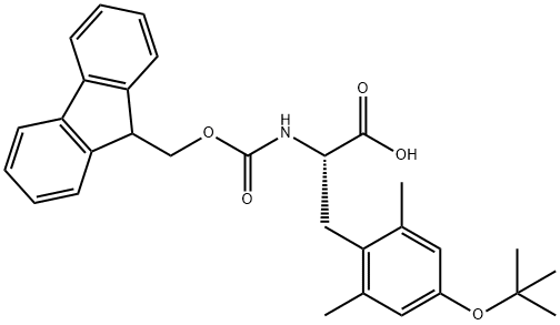 (9H-Fluoren-9-yl)MethOxy]Carbonyl Tyr(2,6-Me2,4-tBu)-OH Structure