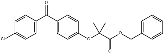 Propanoic acid, 2-[4-(4-chlorobenzoyl)phenoxy]-2-methyl-, phenylmethyl ester Structure