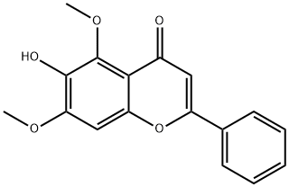 4H-1-Benzopyran-4-one, 6-hydroxy-5,7-dimethoxy-2-phenyl- Structure