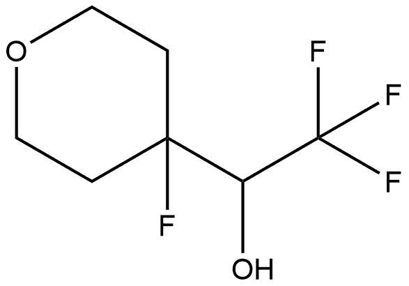 2H-Pyran-4-methanol, 4-fluorotetrahydro-α-(trifluoromethyl)- Structure